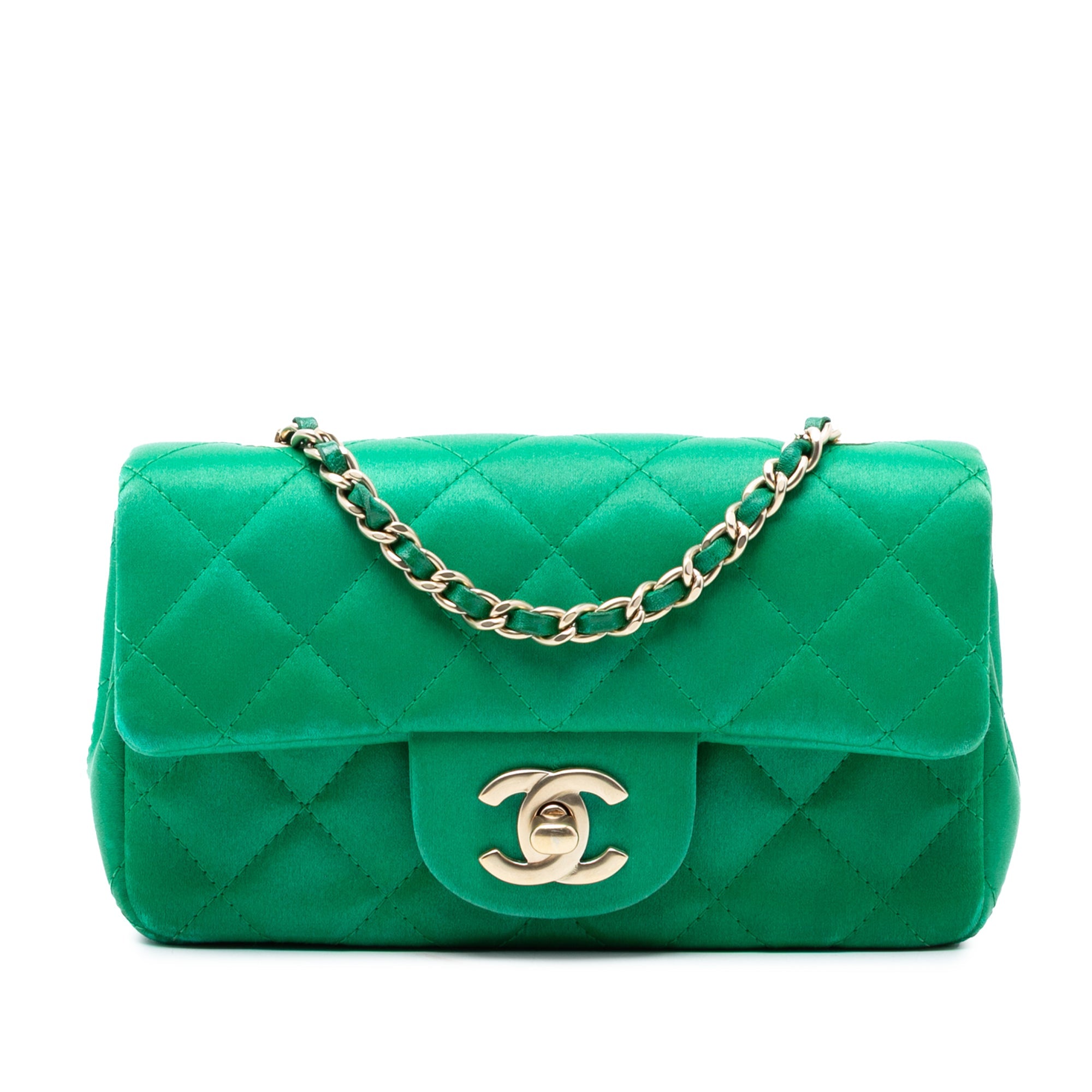 Extra Mini Rectangular Classic Satin Single Flap