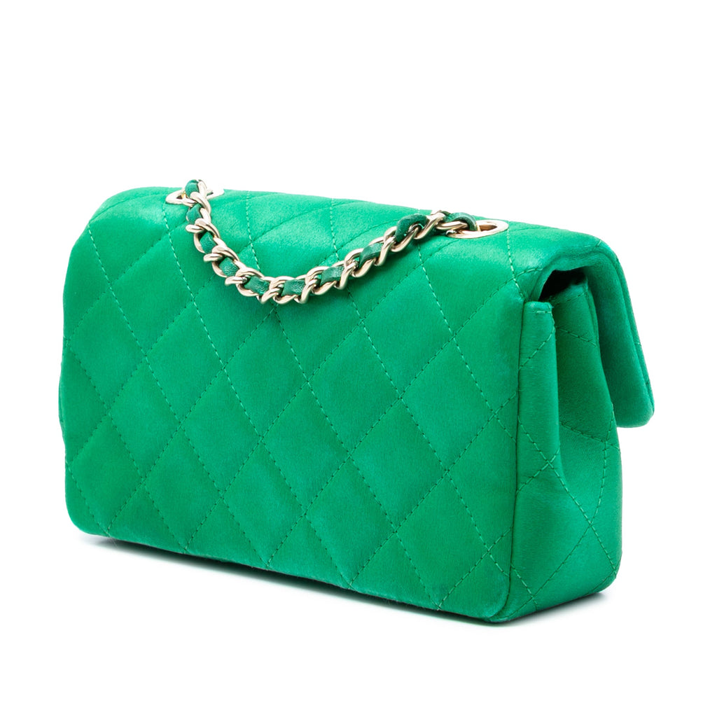 Extra Mini Rectangular Classic Satin Single Flap