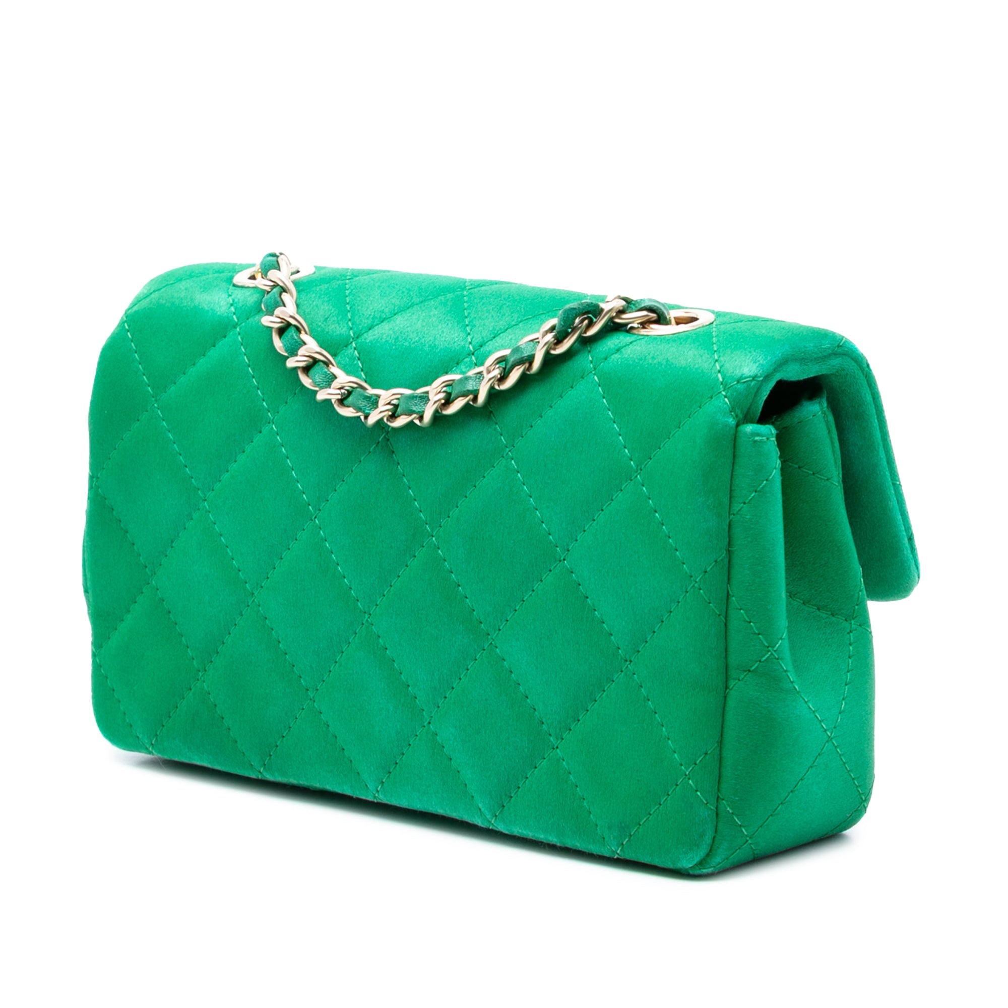 Extra Mini Rectangular Classic Satin Single Flap