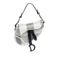 Mini Sequin and Beads Embellished Calfskin Saddle Bag