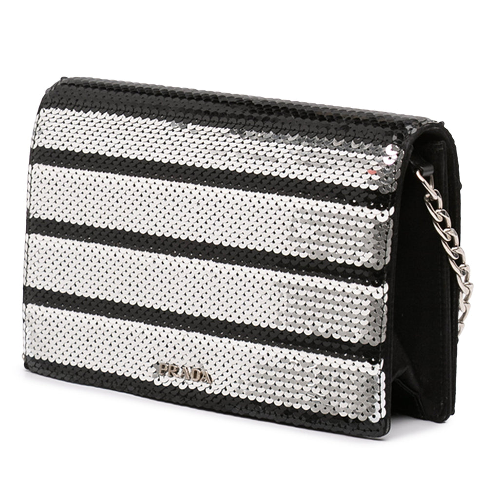 Sequin Embellished Baia Chain Flap