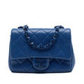 Mini Square Quilted Caviar CC Incognito Single Flap