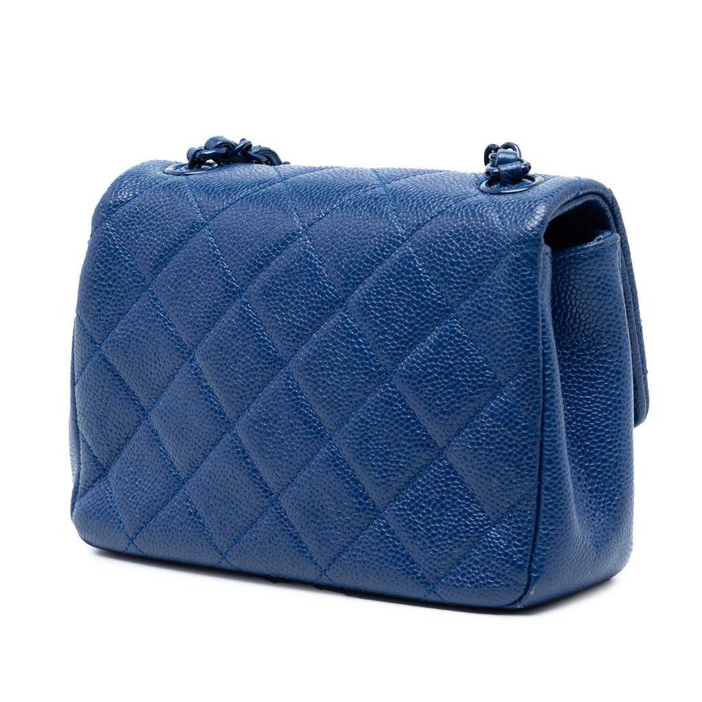 Mini Square Quilted Caviar CC Incognito Single Flap