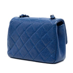 Mini Square Quilted Caviar CC Incognito Single Flap