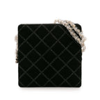 Tweed and Resin Zipped Chain Shopping Bag