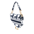 Embroidered Canvas Stars Saddle Bag