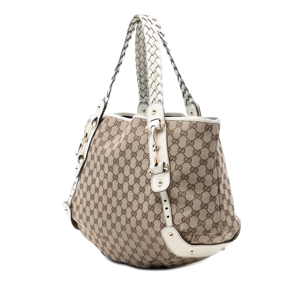 GG Canvas Horsebit Pelham Shoulder Bag