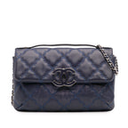 Mini Lambskin Double Stitch Hamptons Flap
