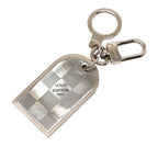 Brass Damier Porte Cles Address Bag Charm and Key Holder