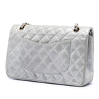 Medium Classic Iridescent Lambskin Double Flap