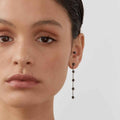 NATALIA Black Diamond Midi Drop Earring Single By ALINKA Fine Jewellery