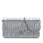 Metallic Nappa Gaufre Wallet On Chain