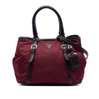 Vitello Daino Trimmed Tessuto Satchel