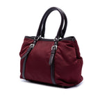 Vitello Daino Trimmed Tessuto Satchel