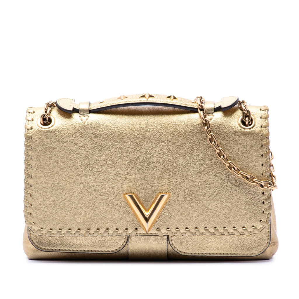 Metallic Cuir Plume Ecume Very Chain Bag