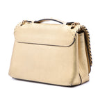 Metallic Cuir Plume Ecume Very Chain Bag