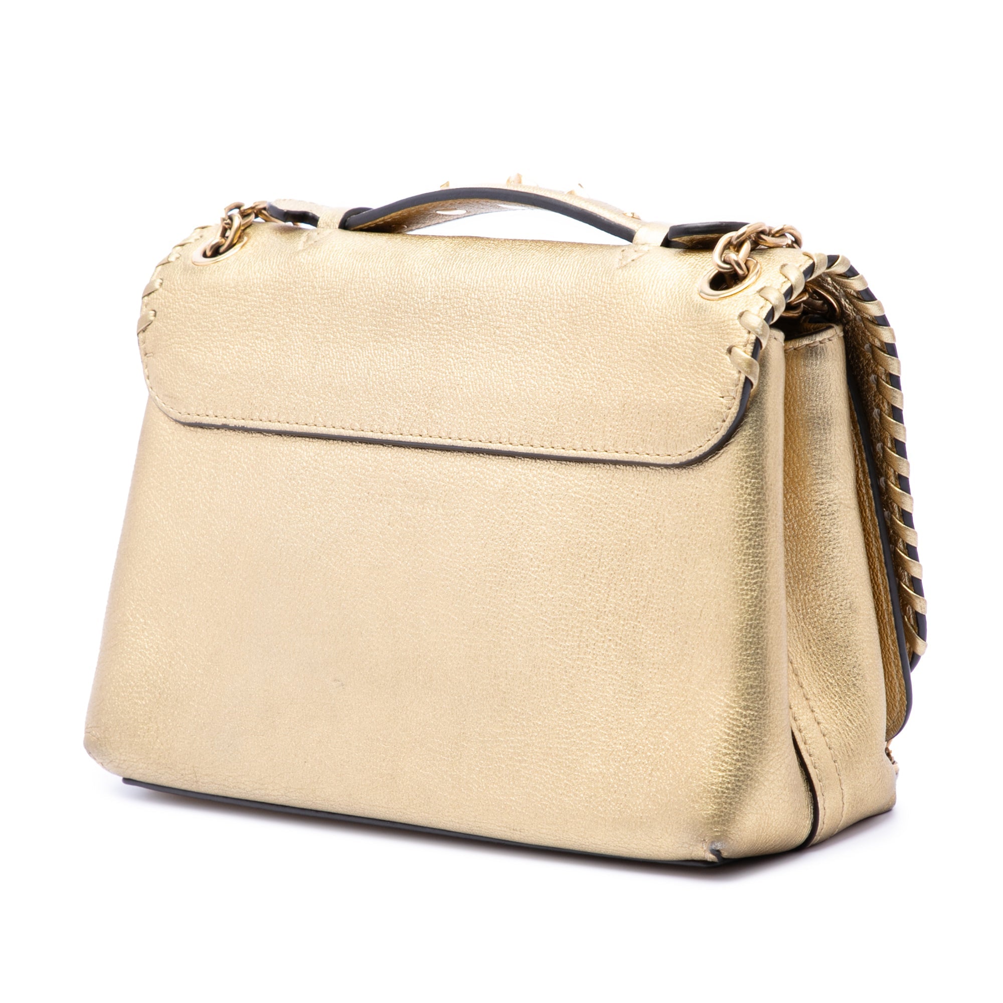 Metallic Cuir Plume Ecume Very Chain Bag