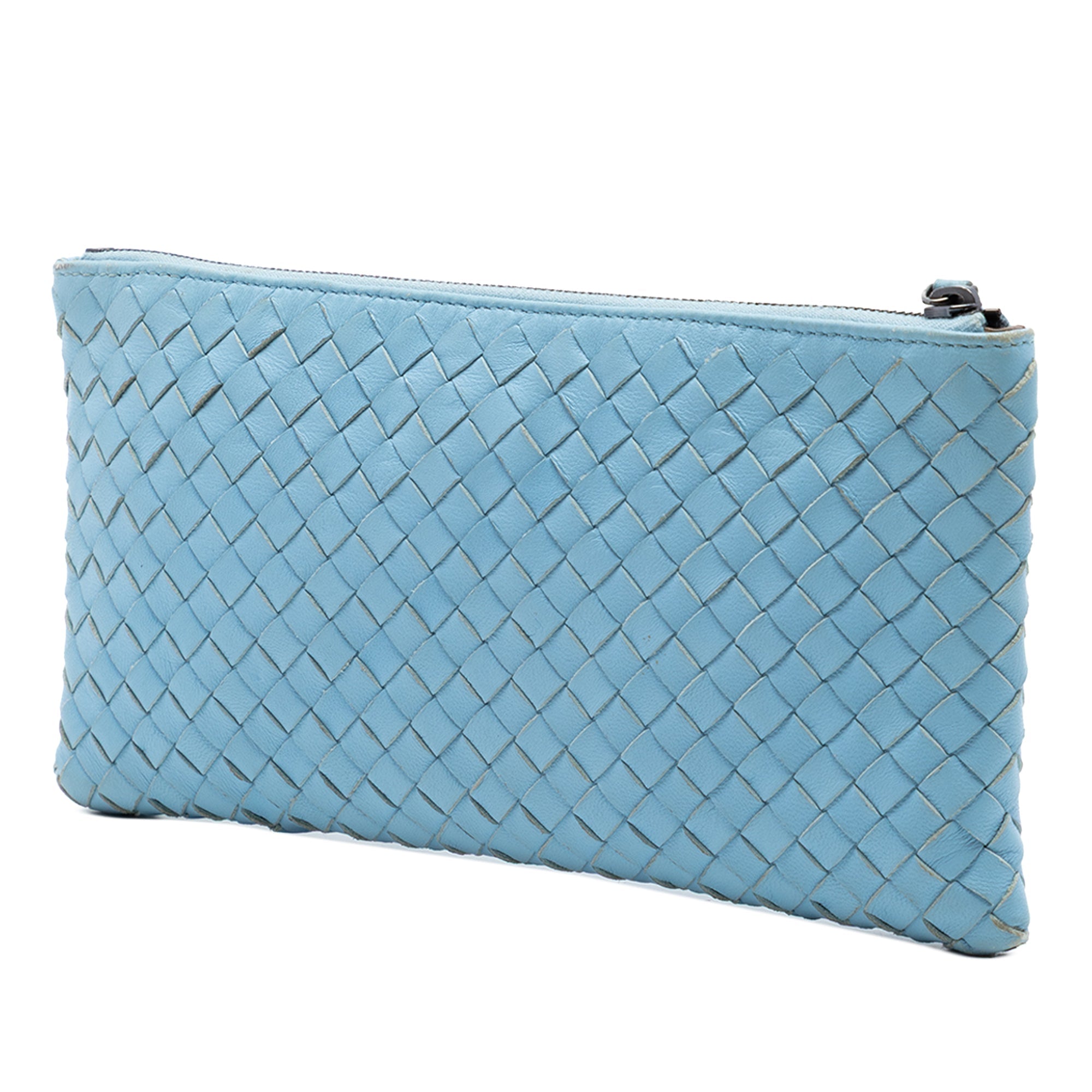 Small Nappa Intrecciato Zip Pouch