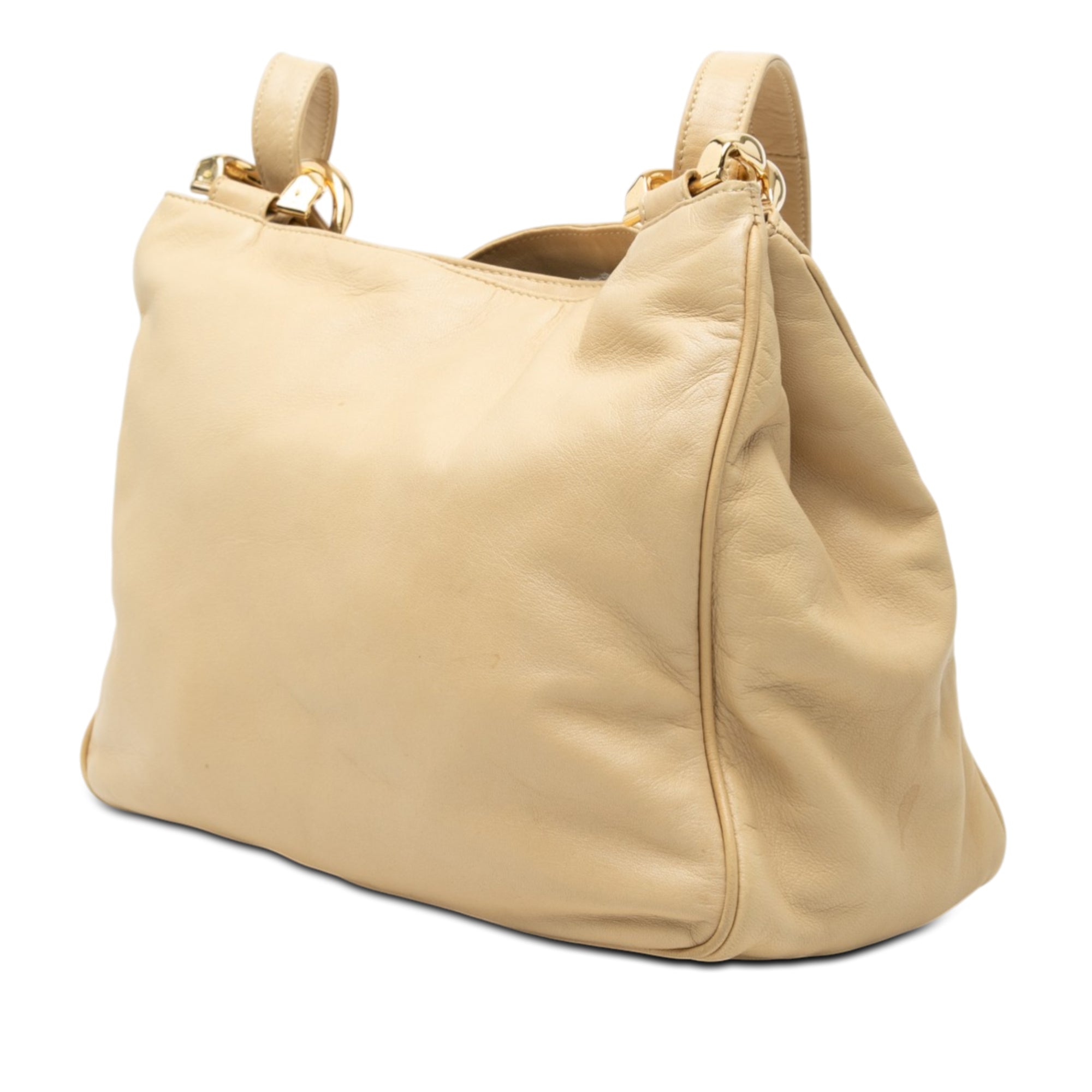 Leather Anagram Shoulder Bag