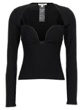 Nensi Dojaka Padded Bustier Bustier Top — Black