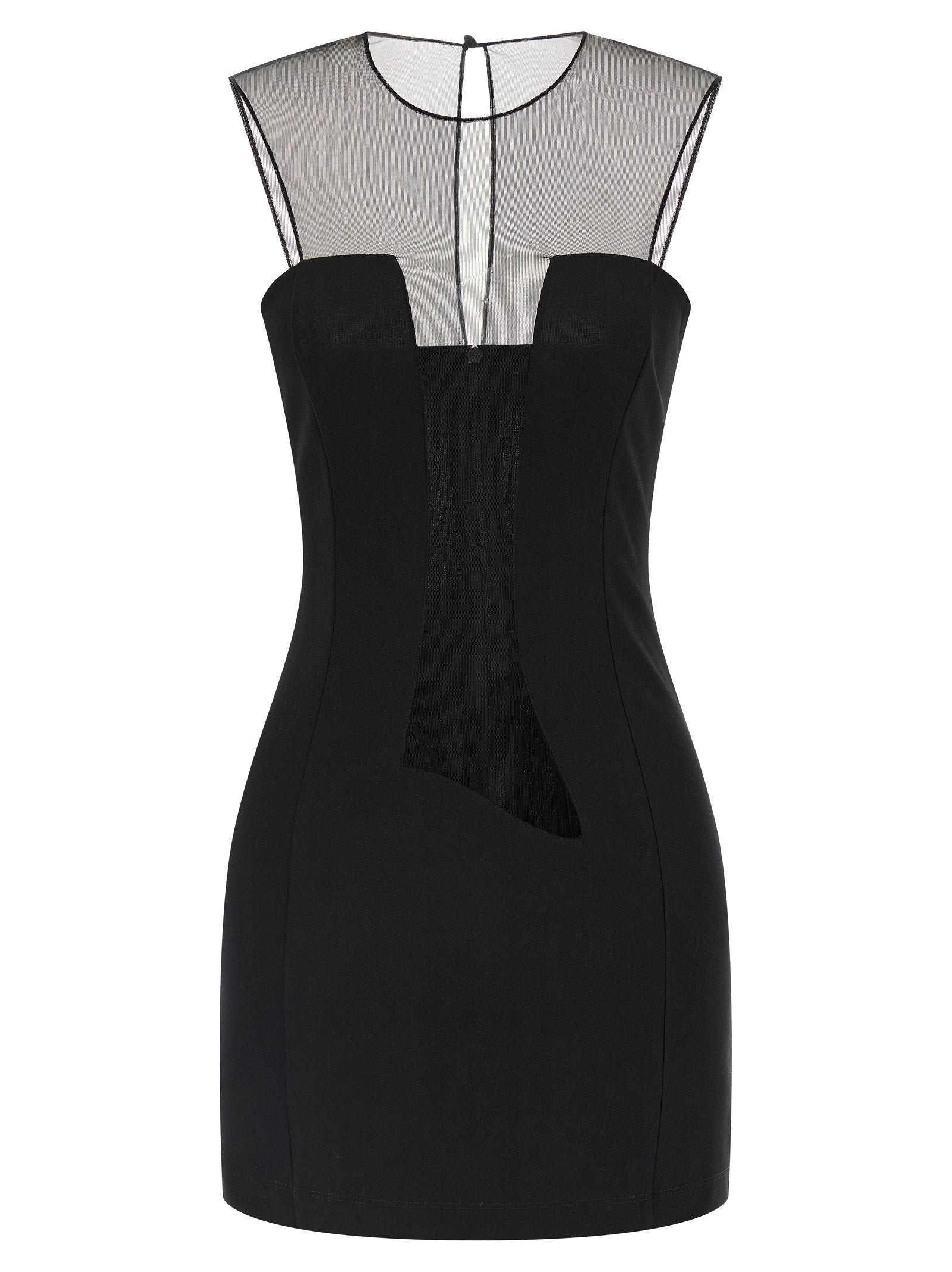 Nensi Dojaka Tulle Insert Dress — Black