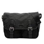 Tessuto Double Buckle Messenger Bag