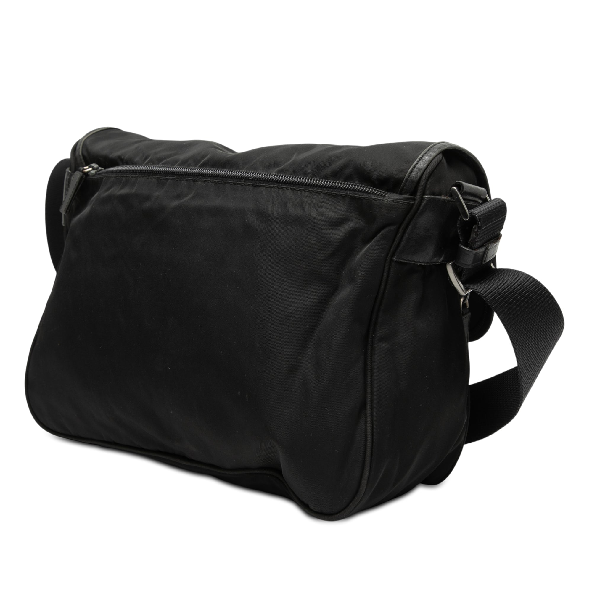 Tessuto Double Buckle Messenger Bag