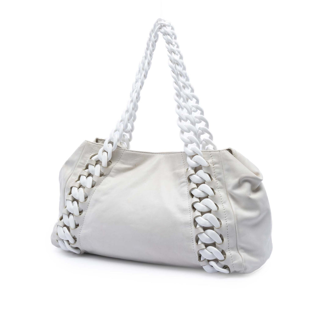 Calfskin Modern Chain Rhodoid East West Tote