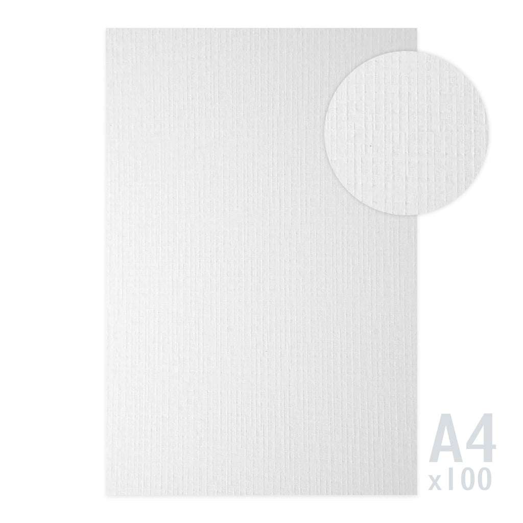 White Laid Textured Paper 185gsm