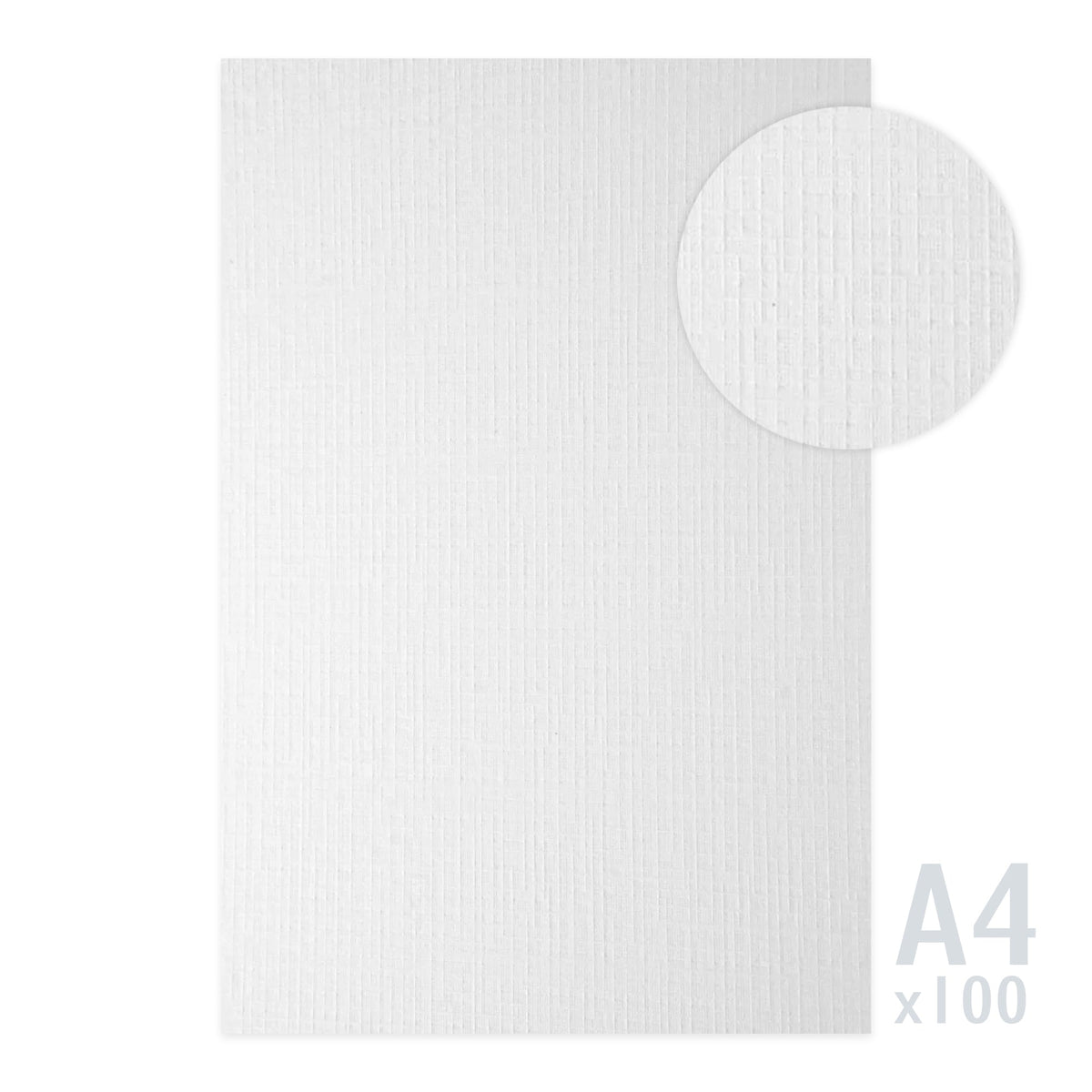 White Laid Textured Paper 185gsm