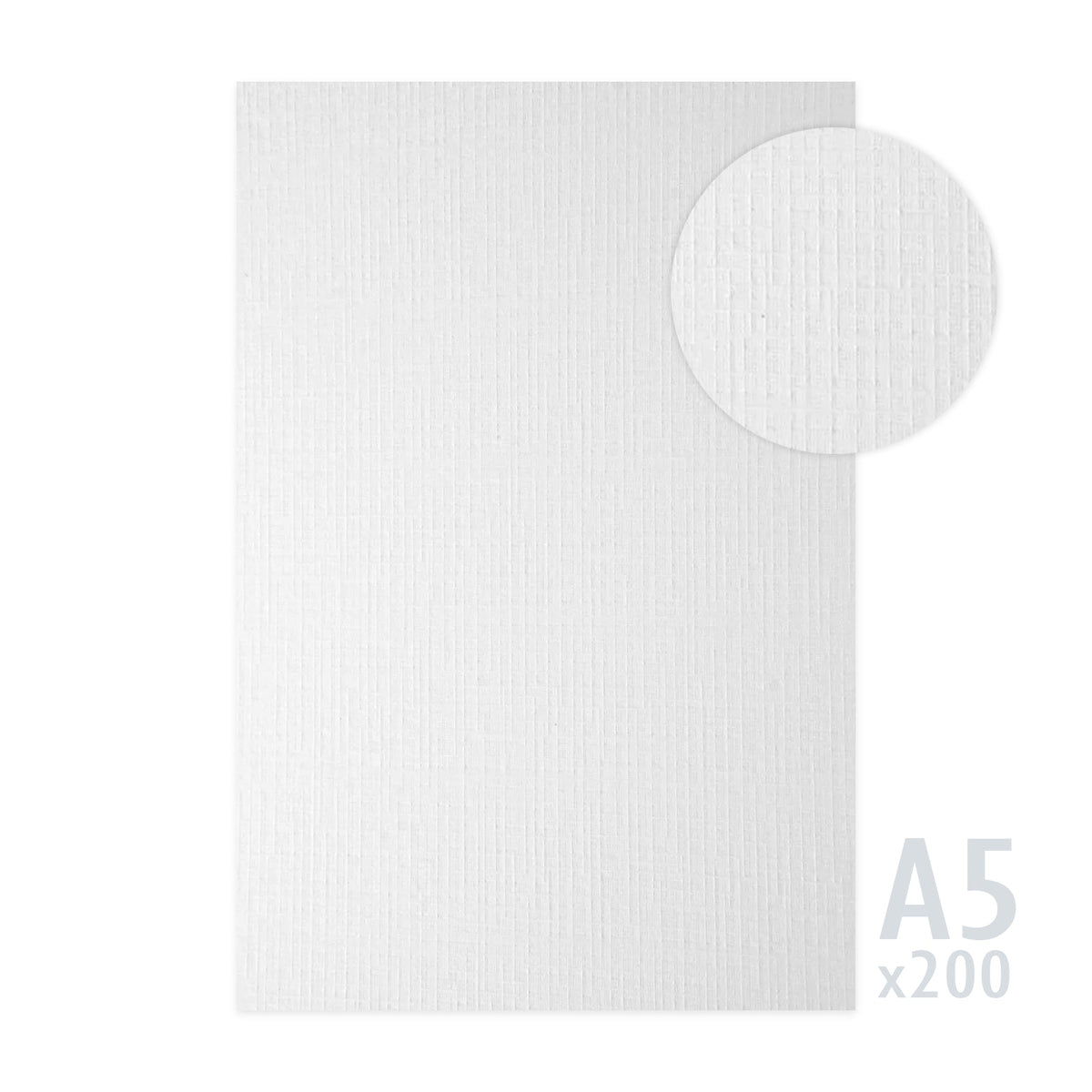 White Laid Textured Paper 185gsm
