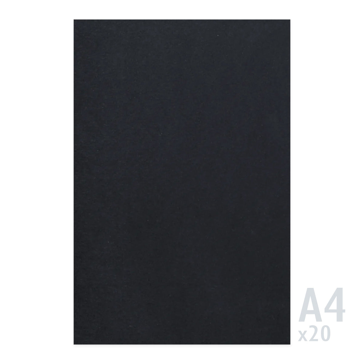 Black Paper 225gsm - 20 A4 Sheets