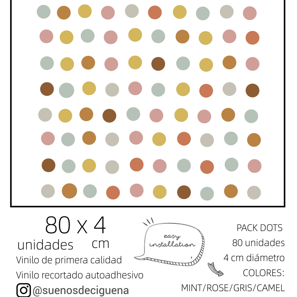 Pack de Vinilos Infantiles Circulos| Sueños de Cigüeña