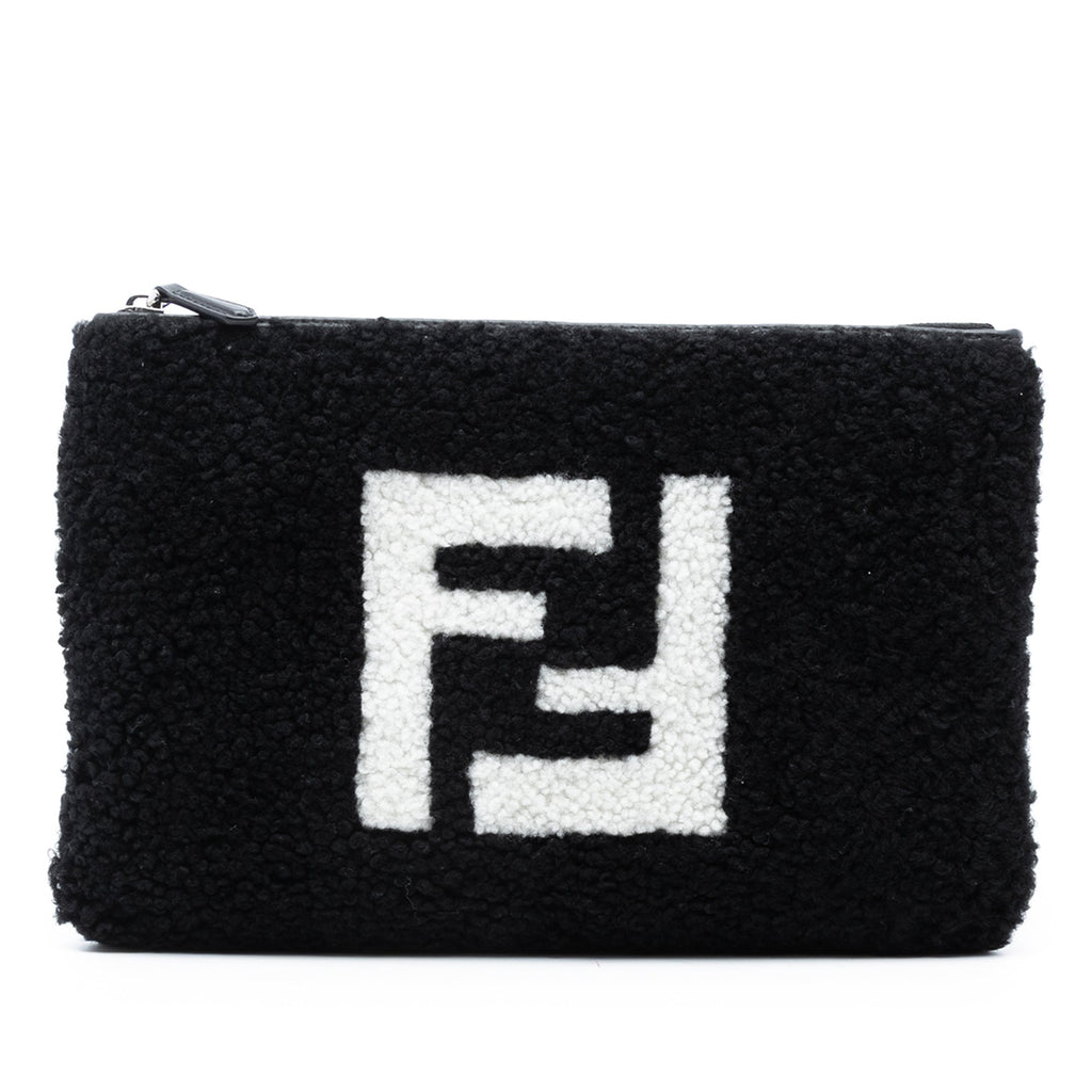Shearling FF Flat Pouch