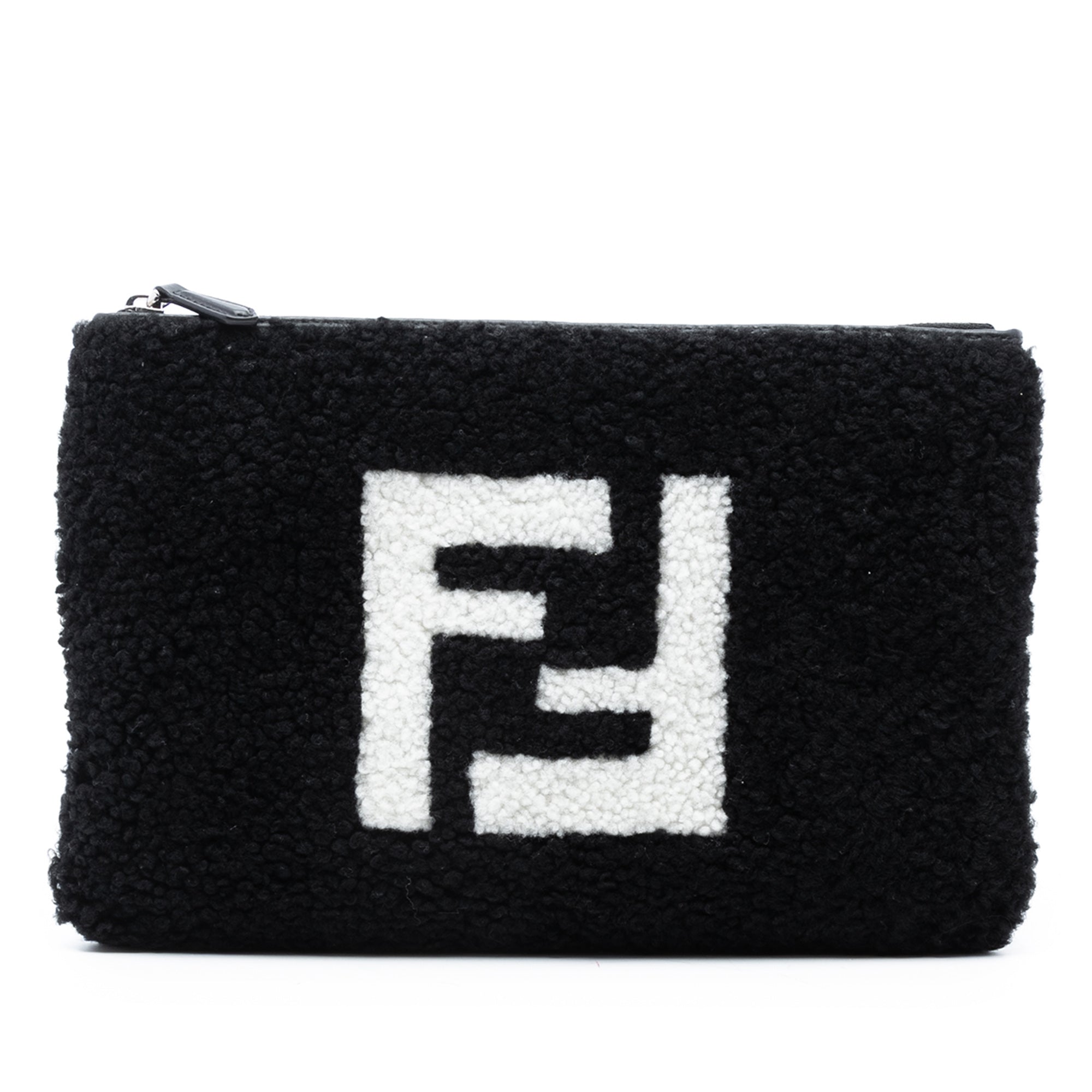 Shearling FF Flat Pouch