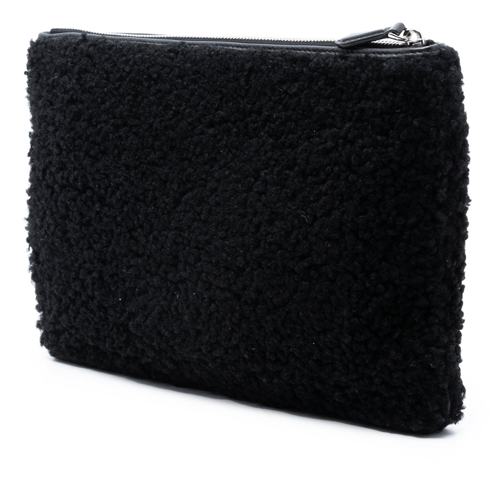 Shearling FF Flat Pouch