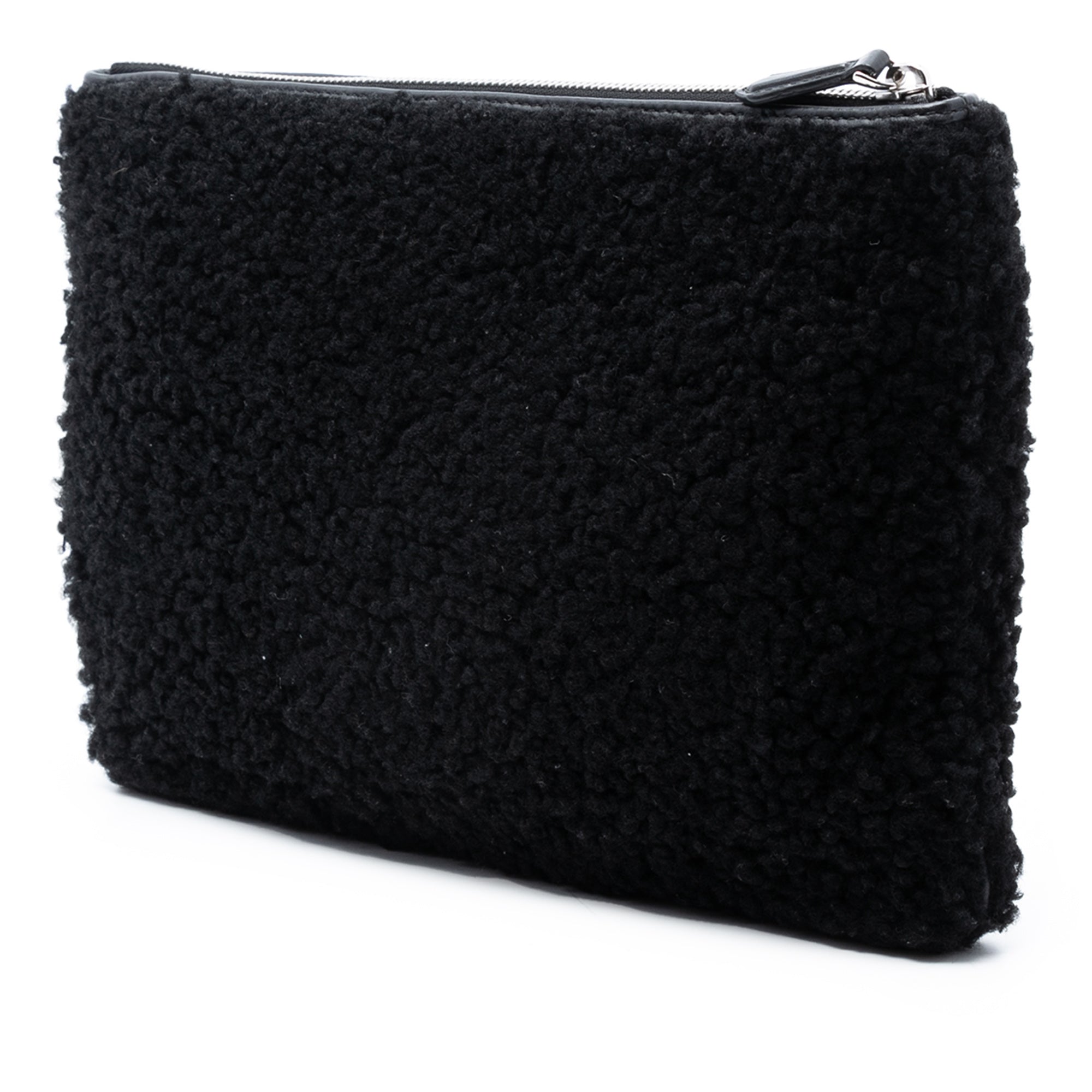 Shearling FF Flat Pouch