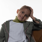 Jersey de cuello vuelto minimo verde niño edición Serbal