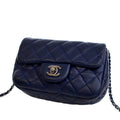 Mini Rectangular Classic Lambskin Crystal Single Flap