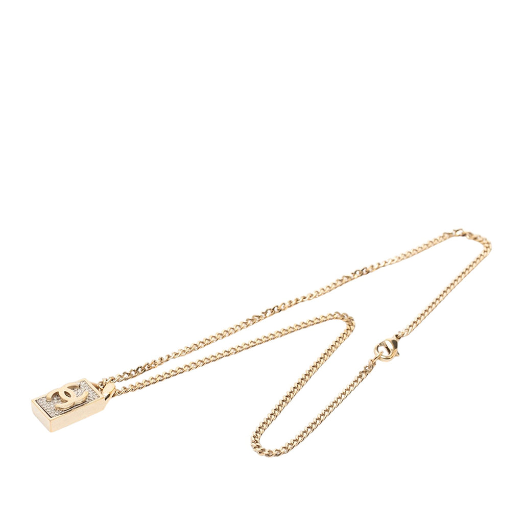 CC Gold Plated Strass Necklace Pendant