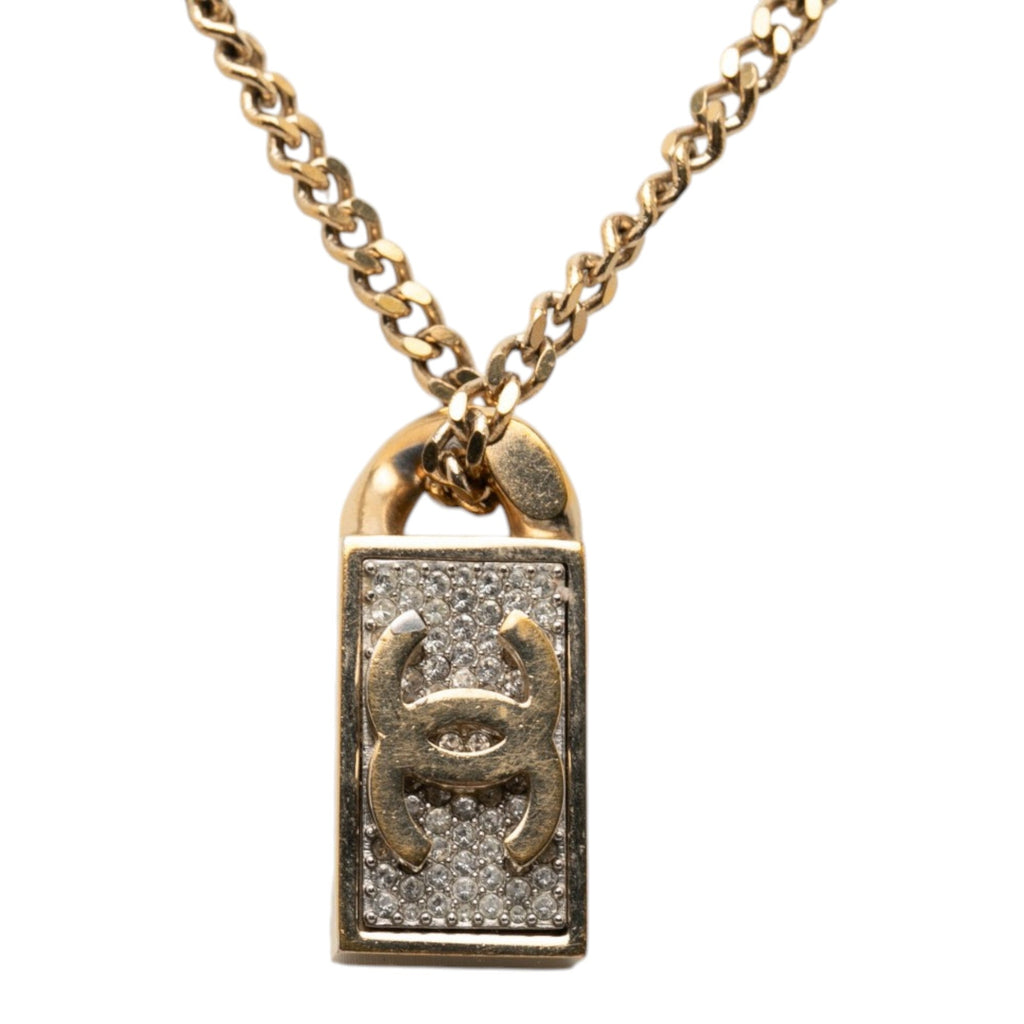 CC Gold Plated Strass Necklace Pendant