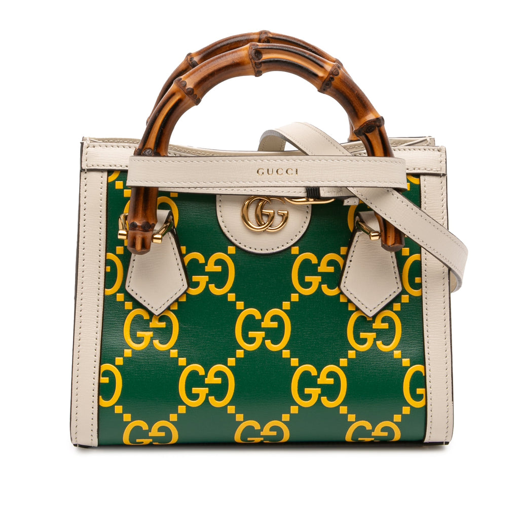 Mini Leather Bamboo GG Diana Satchel