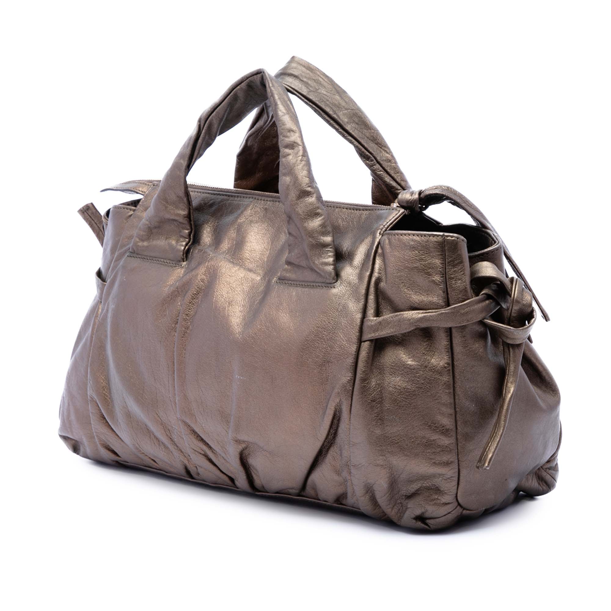 Metallic Calfskin Hysteria Handbag