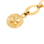 Gold Plated Clover Medallion Chain Belt