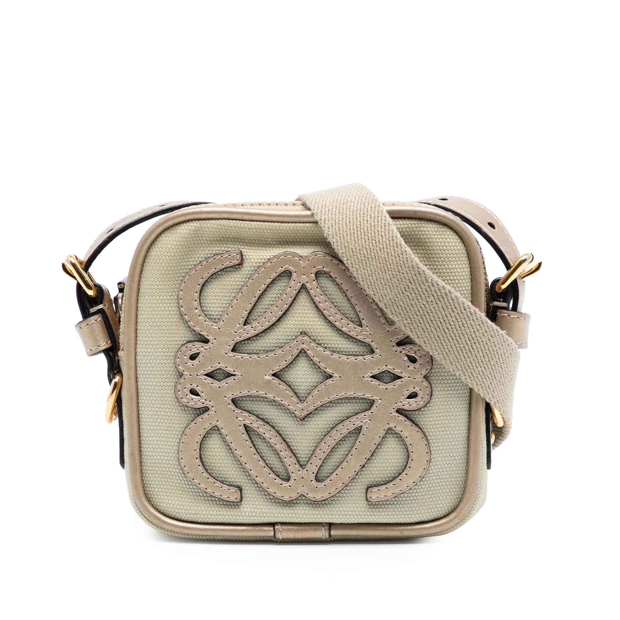 Mini Canvas Anagram Crossbody
