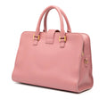 Small Leather Monogram Cabas Satchel