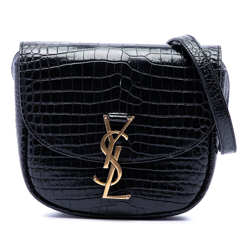 Small Croc Embossed Monogram Kaia Crossbody