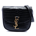 Small Croc Embossed Monogram Kaia Crossbody