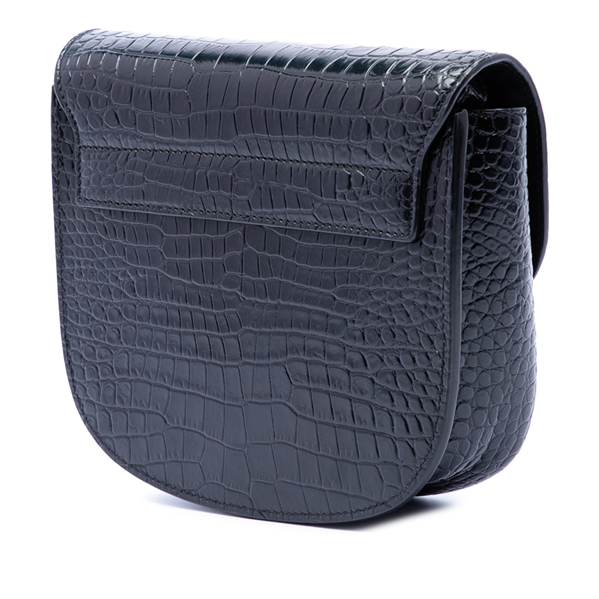 Small Croc Embossed Monogram Kaia Crossbody