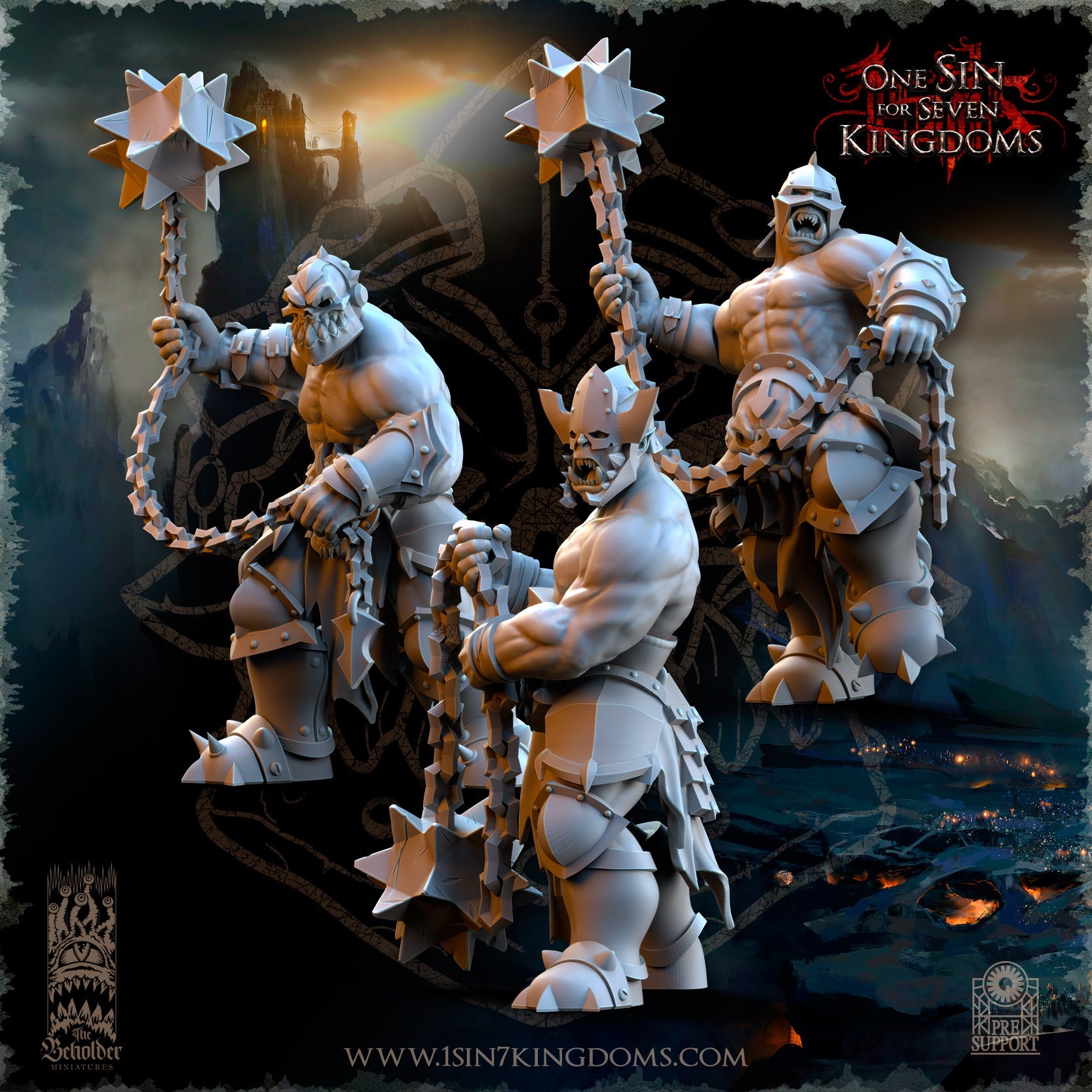 Nestah Orcs Wildlings, The Beholder Miniatures